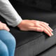SMEDSTORP Sofa with chaise, Djuparp/dark gray birch