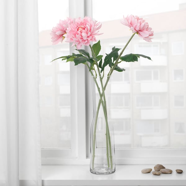 SMYCKA Artificial flower, Dahlia/light pink, 75 cm