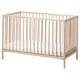 SNIGLAR Crib, beech, 60x120 cm