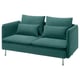 SÖDERHAMN Compact sofa, Kelinge gray-turquoise