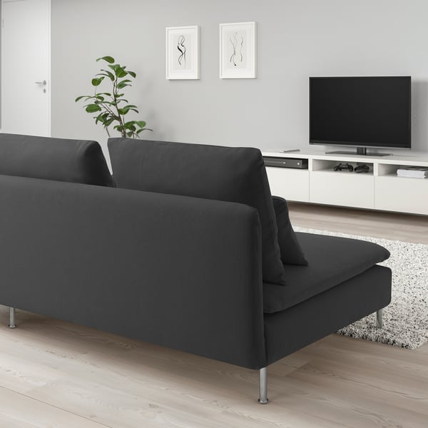 SÖDERHAMN Compact sofa section, Fridtuna dark gray