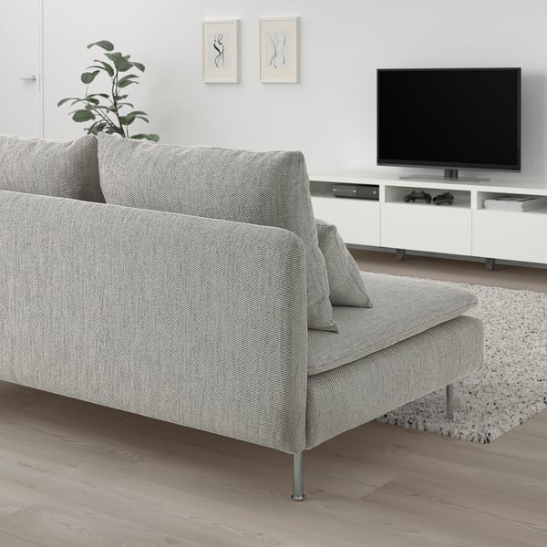 SÖDERHAMN Compact sofa section, Viarp beige/brown