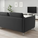 SÖDERHAMN Compact sofa with open end, Fridtuna dark gray