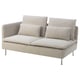 Option: SÖDERHAMN Compact sofa with open end, Fridtuna light beige