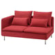 Option: SÖDERHAMN Compact sofa with open end, Tonerud red
