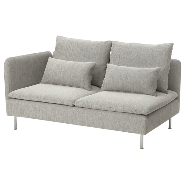 SÖDERHAMN Compact sofa with open end, Viarp beige/brown