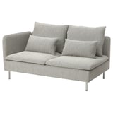 SÖDERHAMN Compact sofa with open end, Viarp beige/brown