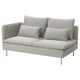 Option: SÖDERHAMN Compact sofa with open end, Viarp beige/brown