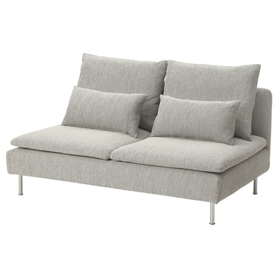 SÖDERHAMN Cover for compact sofa section, Viarp beige/brown