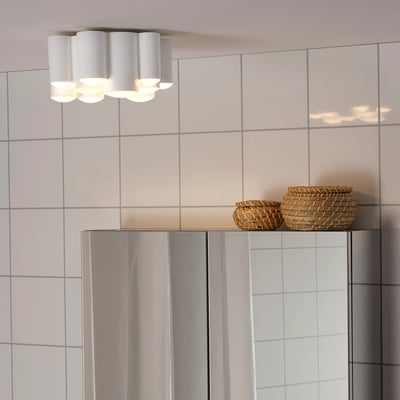 SÖDERSVIK LED ceiling lamp, white/glossy, 21 cm