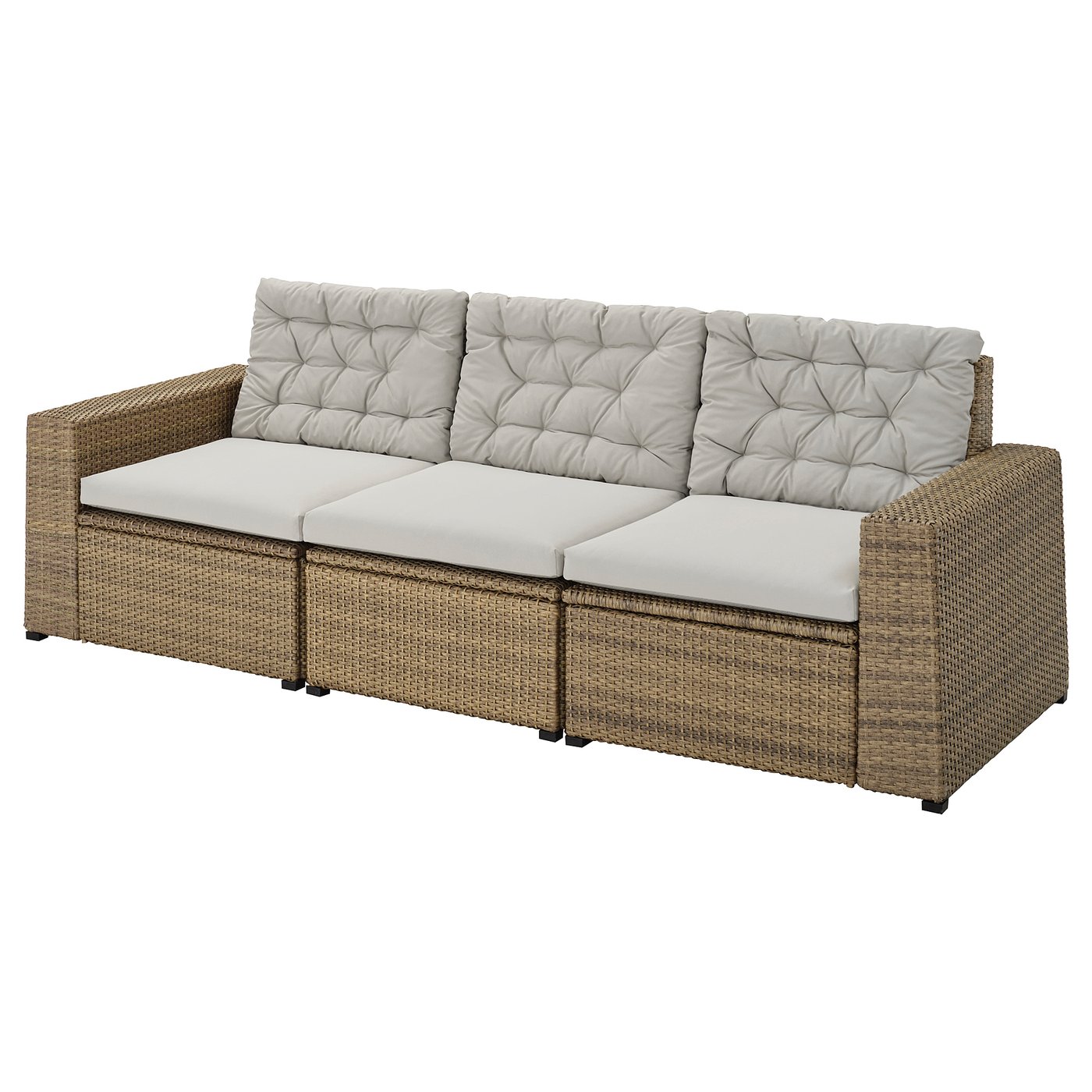 Solleron 3 Seat Modular Sofa Outdoor Brown Kuddarna Gray Ikea Solleron 3 Seat Modular Sofa Outdoor Brown Kuddarna Gray Ikea