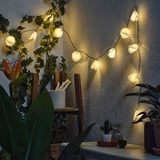 SOLVINDEN LED string light with 12 lights, solar-powered/leaf