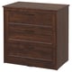 SONGESAND 3-drawer dresser, brown, 82x81 cm