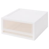 SOPPROT Pull-out storage unit, transparent white, 25x26x12 cm