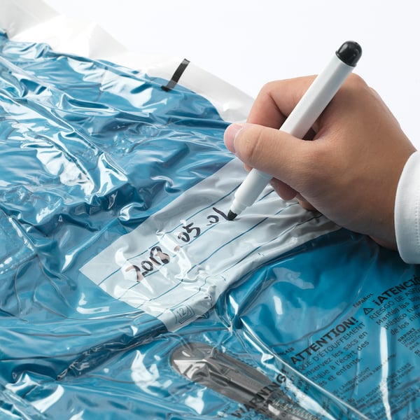 SPANTAD Vacuum seal roll-up bag, set of 2, light blue