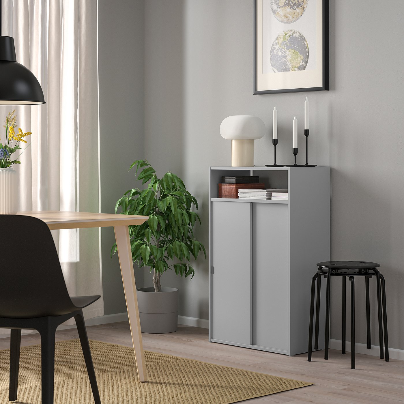 SPIKSMED Cabinet - light gray 60x96 cm (23 3/8x37 3/4 ")