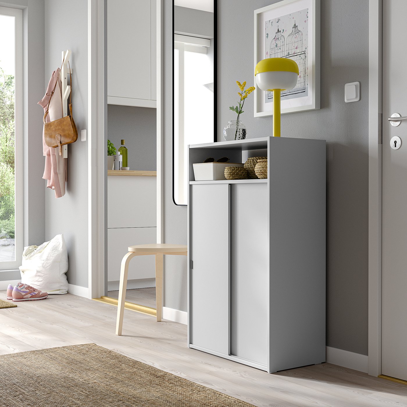 SPIKSMED Cabinet - light gray 60x96 cm (23 3/8x37 3/4 ")