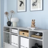 SPIKSMED Storage combination, light gray, 155x32x96 cm