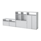 SPIKSMED TV storage combination, light gray, 234x32x96 cm