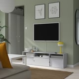 SPIKSMED TV unit, light gray, 155x32x44 cm
