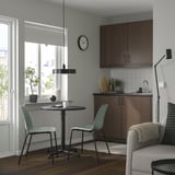 STENSELE / LIDÅS Table and 2 chairs, anthracite anthracite/green black, 70 cm
