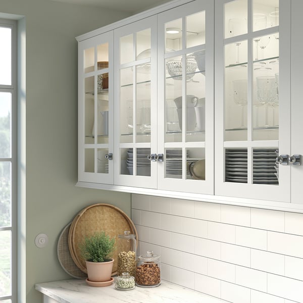 STENSUND Glass door, white, 40x60 cm