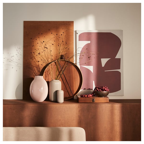 STILREN Vase, dark gray-beige, 12 cm