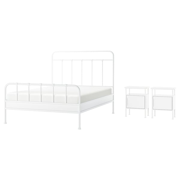 STJÄRNÖ / GRÅFJÄLLET Bedroom furniture, set of 3, white, 150x200 cm