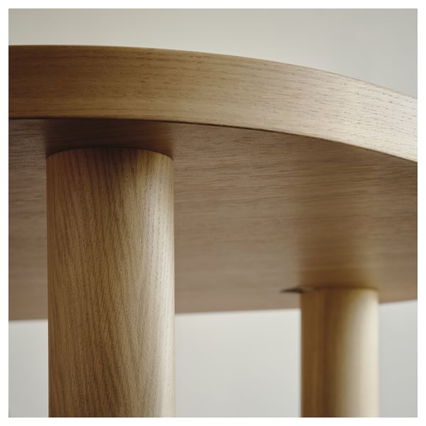 STOCKHOLM 2025 Table and 6 chairs, oak veneer/black beech, 230x90 cm