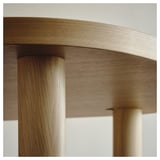 STOCKHOLM 2025 Table and 6 chairs, oak veneer/black beech, 230x90 cm