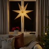 STRÅLA Lamp shade, brass color/stripe, 90 cm