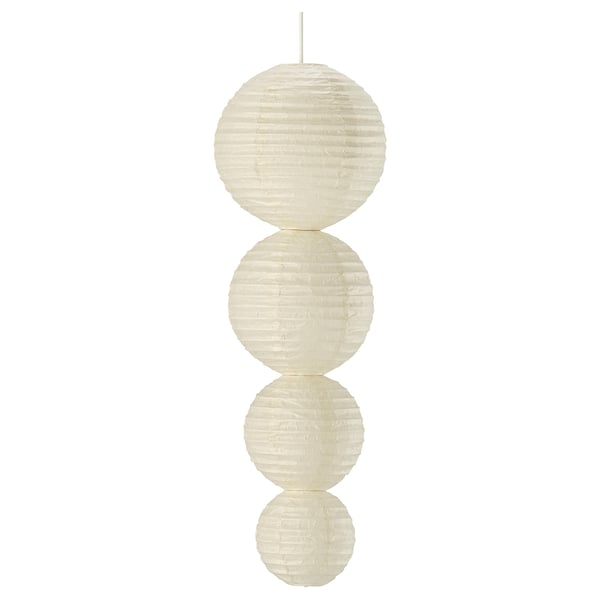 STRÅLA LED decorative pendant lamp, ball battery operated/white