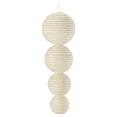 STRÅLA LED decorative pendant lamp, ball battery operated/white