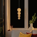 STRÅLA LED decorative pendant lamp, ball battery operated/white