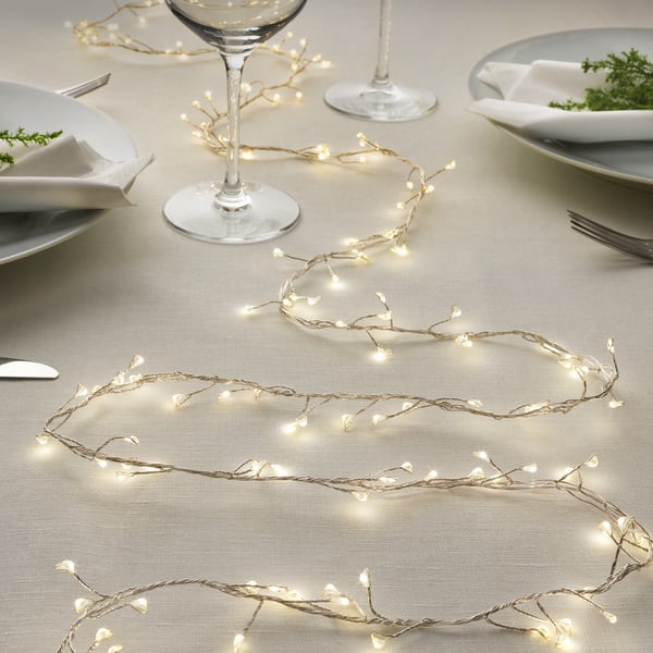 STRÅLA LED string light with 160 lights, battery operated mini