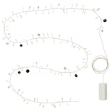 STRÅLA LED string light with 80 lights, battery operated dots/silver color