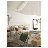 STRANDLUMMER Comforter cover and pillowcase, multicolor/floral pattern, 150x200/50x80 cm