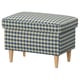STRANDMON Ottoman with storage, Sulviken blue/beige