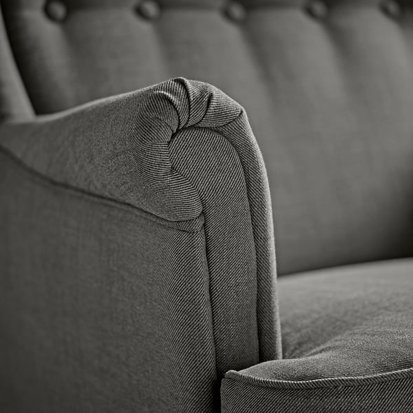 STRANDMON Wing chair, Nordvalla dark gray