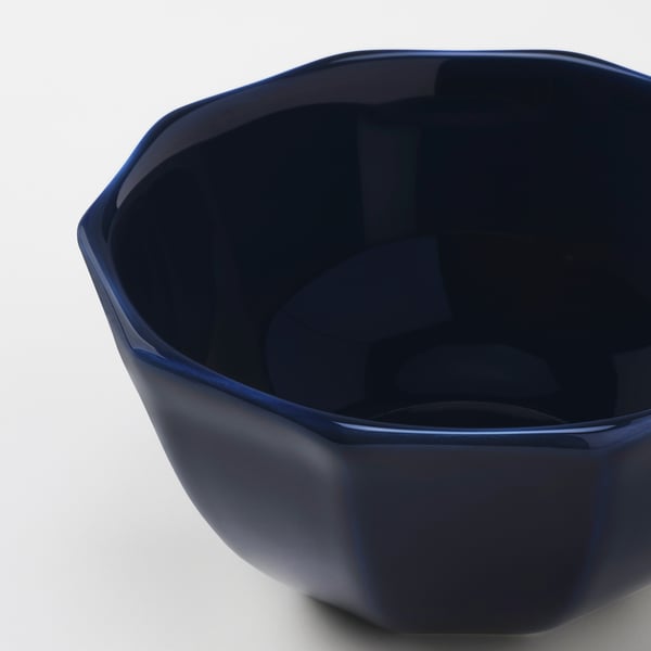 STRIMMIG Bowl, stoneware blue, 15 cm