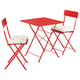 SUNDSÖ Table and 2 folding chairs