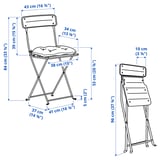SUNDSÖ Table and 2 folding chairs