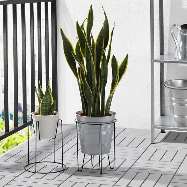 SVARTPEPPAR Plant stand, indoor/outdoor black, 32 cm