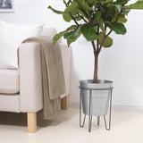 SVARTPEPPAR Plant stand, indoor/outdoor black, 32 cm