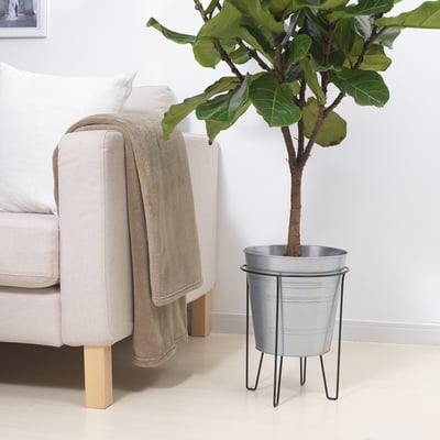 SVARTPEPPAR Plant stand, indoor/outdoor black, 32 cm