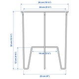SVARTPEPPAR Plant stand, indoor/outdoor black, 32 cm