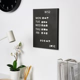 SVENSÅS Pegboard with letters, dark gray, 30x40 cm