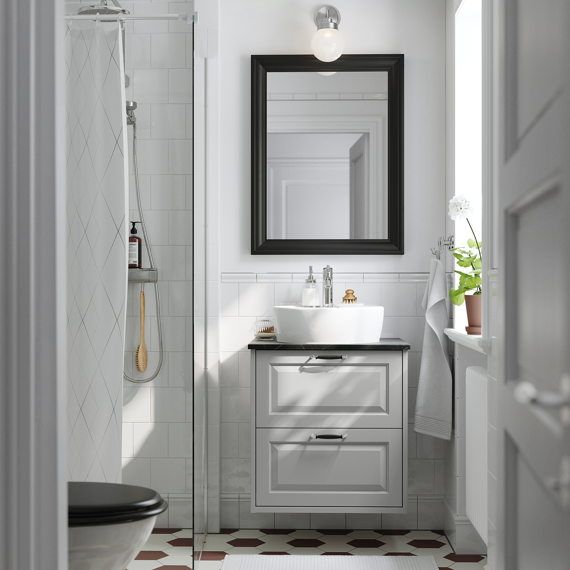 TÄNNFORSEN / TÖRNVIKEN Bathroom vanity with sink & faucet