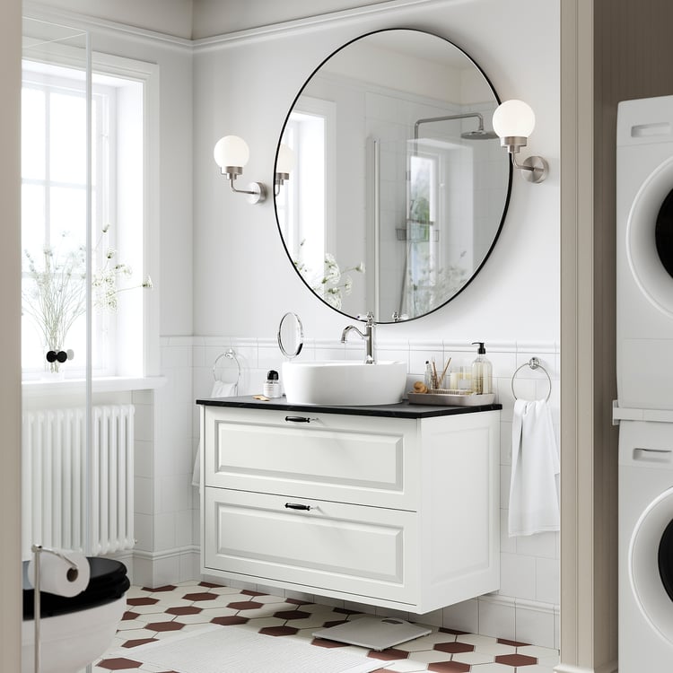 TÄNNFORSEN / TÖRNVIKEN Bathroom vanity with sink & faucet IKEA