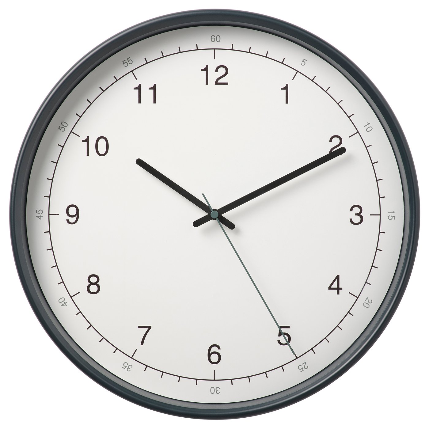 TAGGAD wall clock, white/gray, 38 cm (15") IKEA